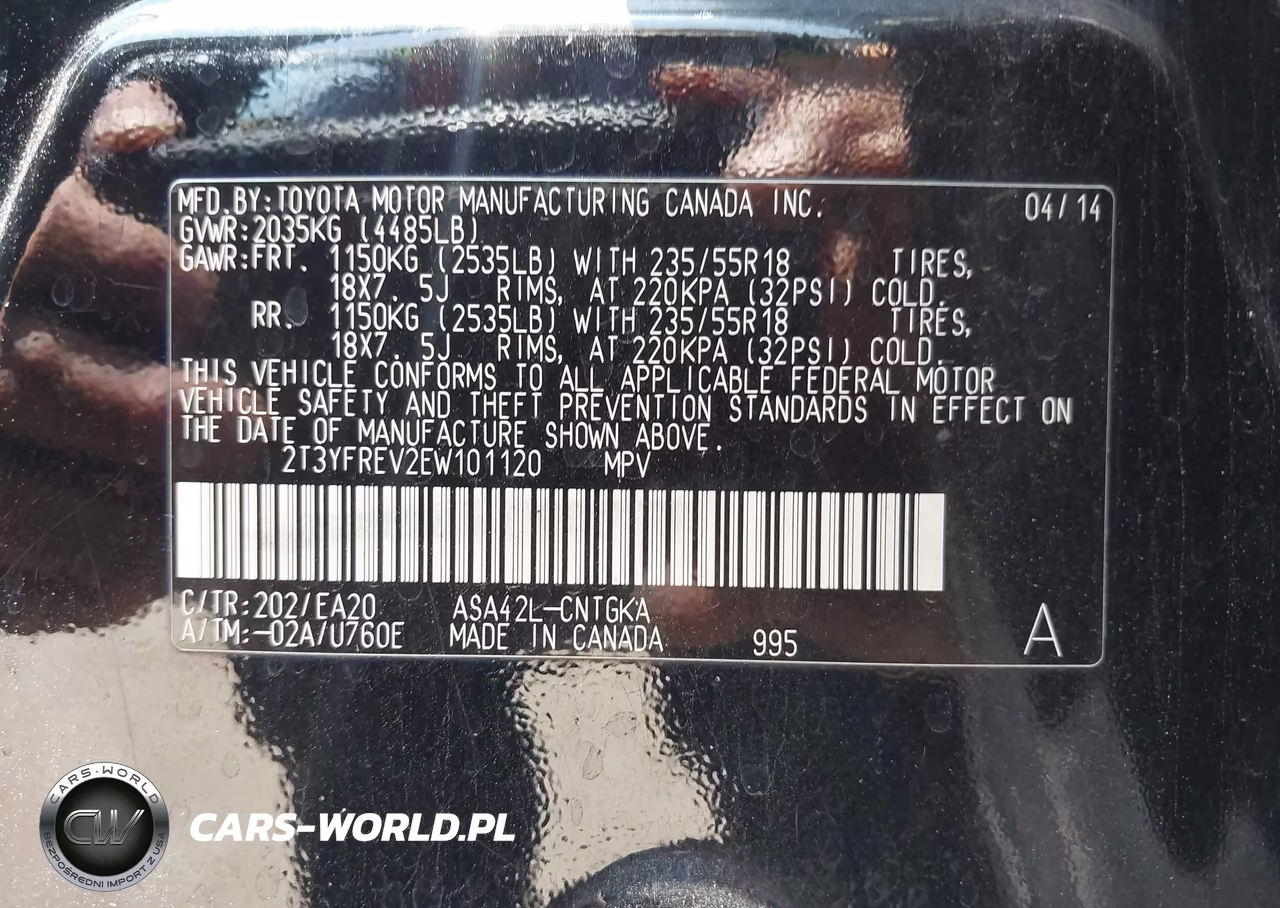 2014 Toyota Rav4 Limited VIN:2T3YFREV2EW101120 - 9