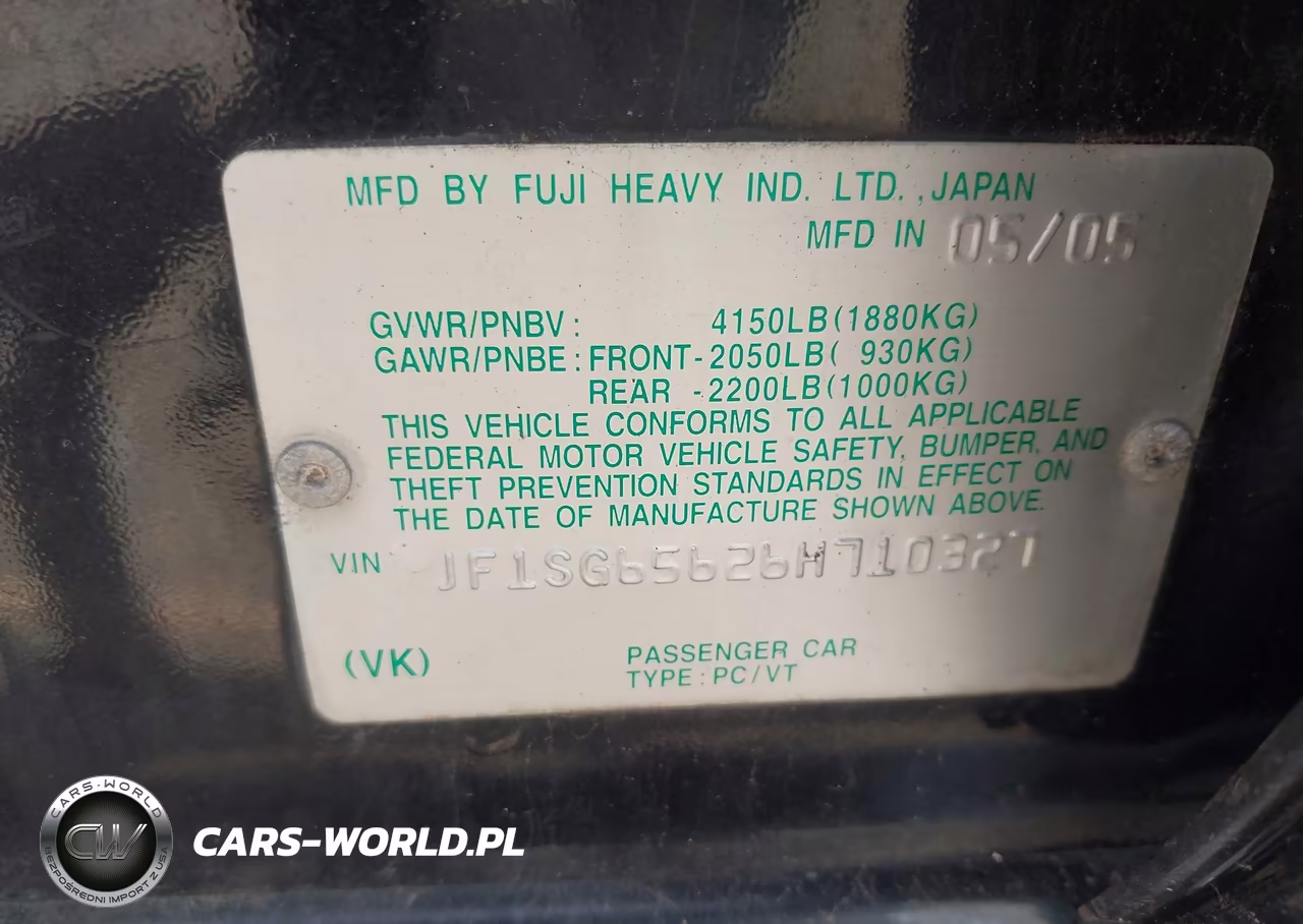 2006 Subaru Forester 2.5X VIN:JF1SG65626H710327 - 9
