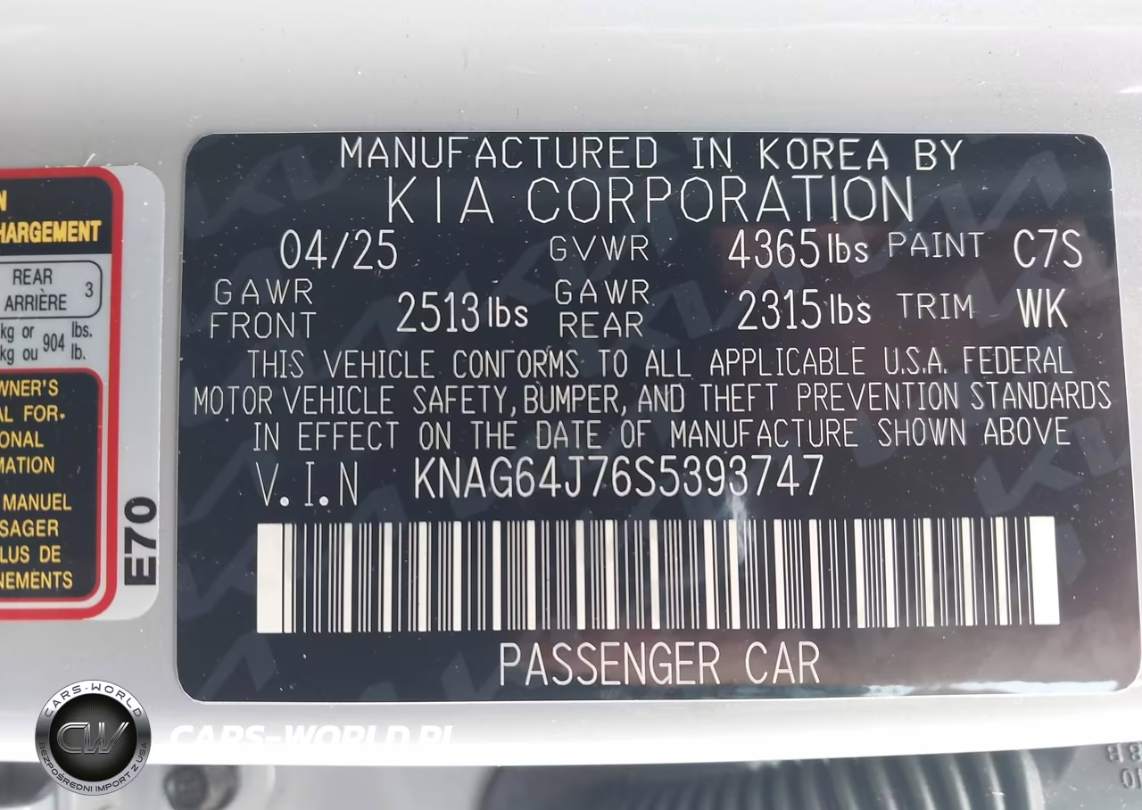 2025 Kia K5 Gt-Line VIN:KNAG64J76S5393747 - 9