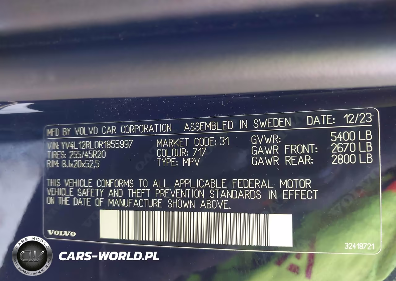 2024 Volvo Xc60 B5 Plus Dark Theme VIN:YV4L12RL0R1855997 - 9