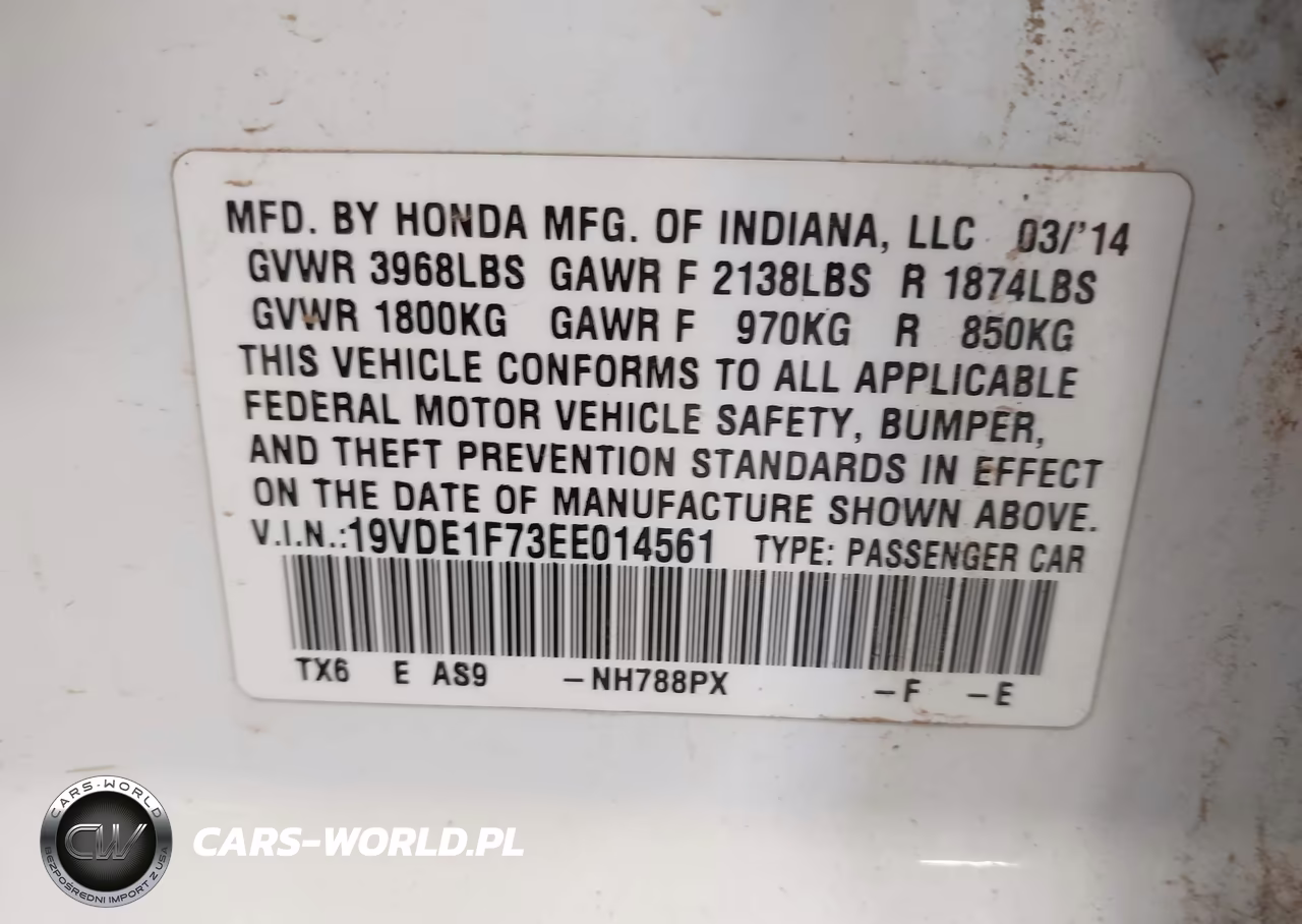 2014 Acura Ilx 2.0L VIN:19VDE1F73EE014561 - 9