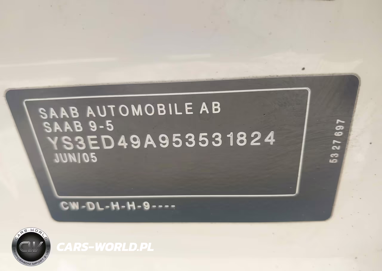 2005 Saab 9-5 Arc VIN:YS3ED49A953531824 - 9