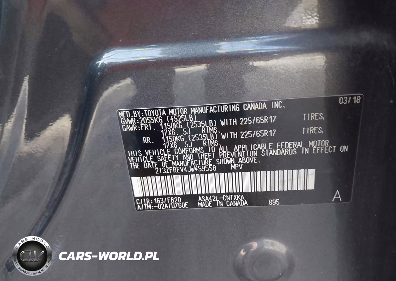 2018 Toyota Rav4 Le VIN:2T3ZFREV4JW459558 - 9