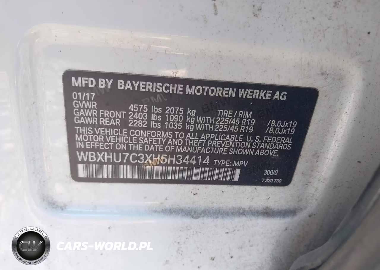2017 BMW X1 Sdrive28I VIN:WBXHU7C3XH5H34414 - 9