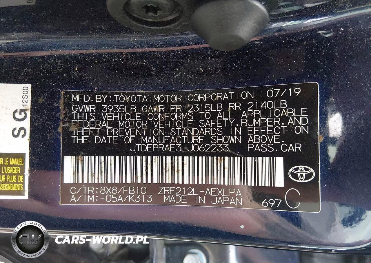 2020 Toyota Corolla Le VIN:JTDEPRAE3LJ062233 - 9