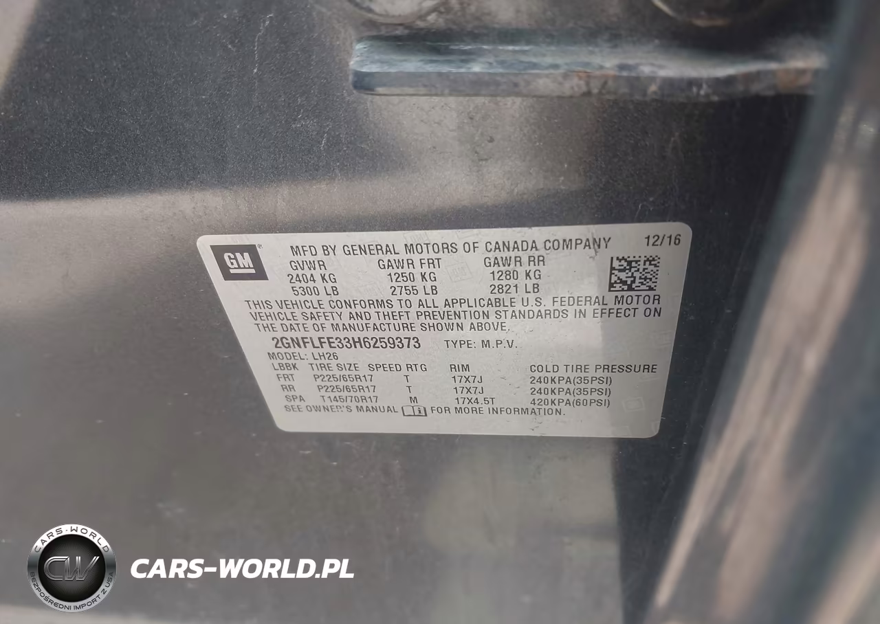 2017 Chevrolet Equinox Lt VIN:2GNFLFE33H6259373 - 9