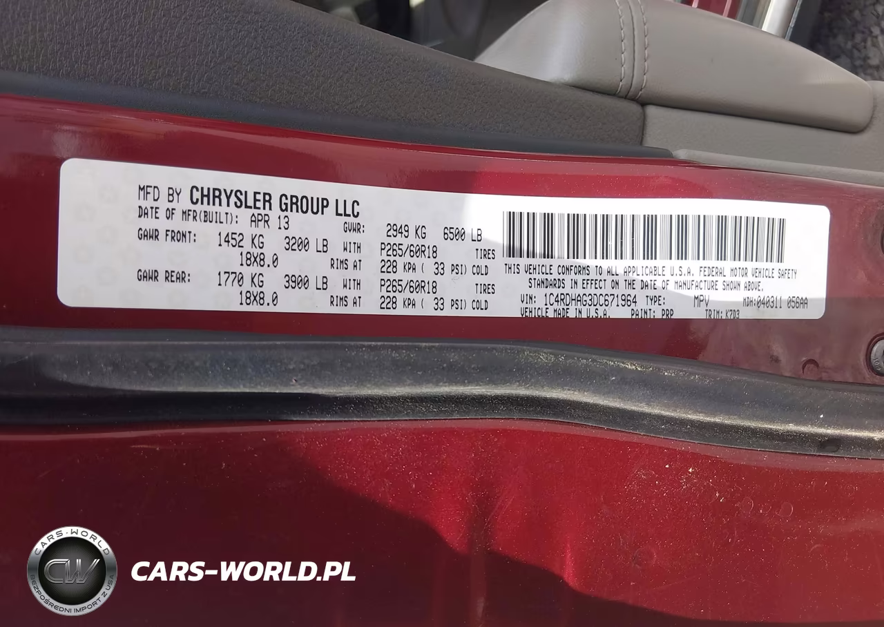 2013 Dodge Durango Sxt VIN:1C4RDHAG3DC671964 - 9