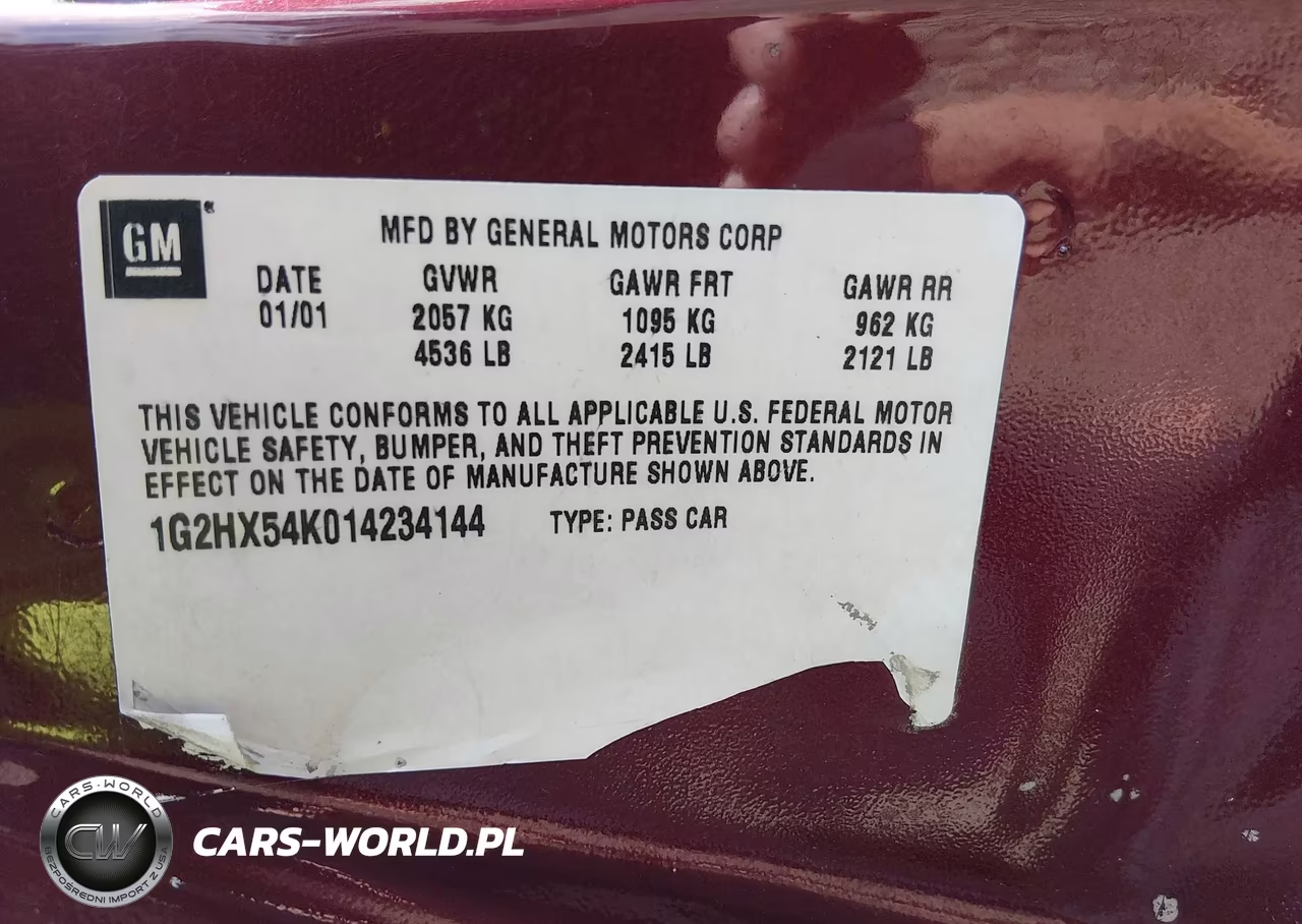 2001 Pontiac Bonneville Se VIN:1G2HX54K014234144 - 9
