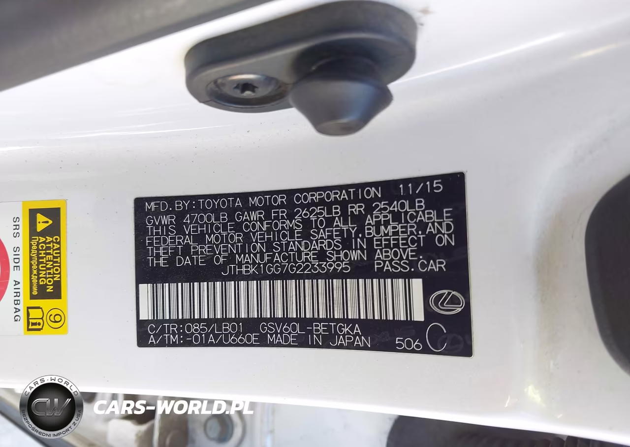 2016 Lexus Es 350 VIN:JTHBK1GG7G2233995 - 9