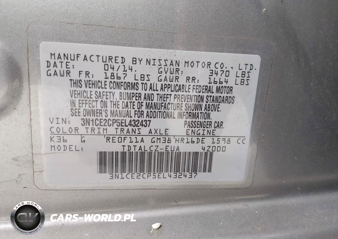 2014 Nissan Versa Note S Plus VIN:3N1CE2CP5EL432437 - 9