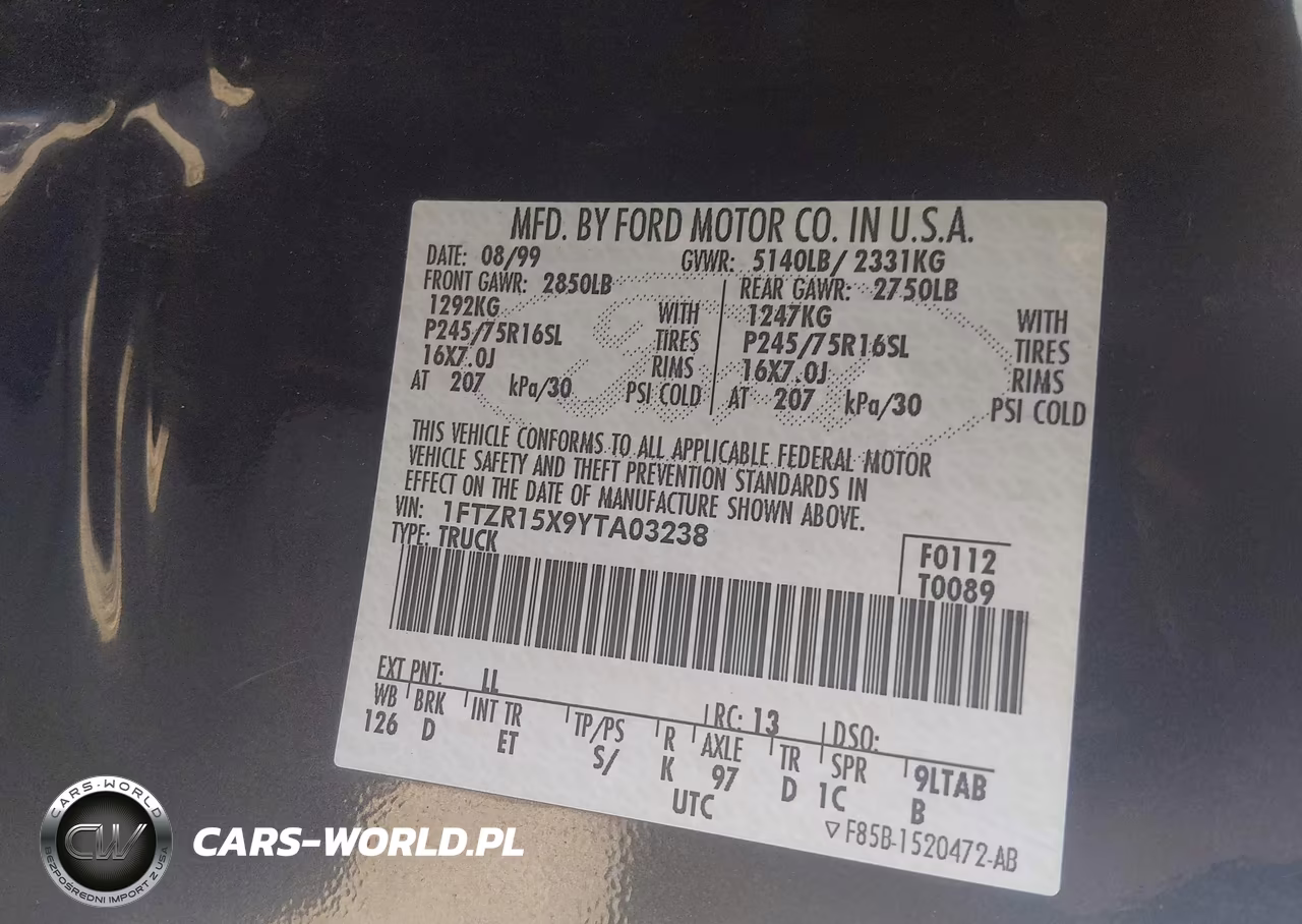 2000 Ford Ranger Xlt VIN:1FTZR15X9YTA03238 - 9