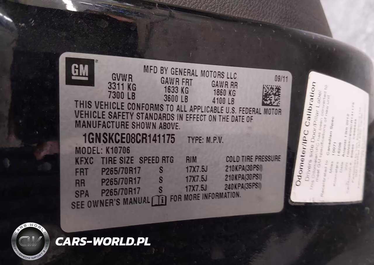 2012 Chevrolet Tahoe Ltz VIN:1GNSKCE08CR141175 - 9
