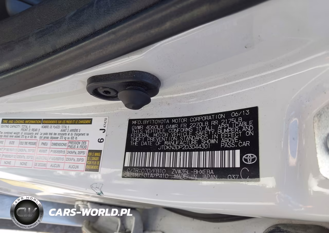 2013 Toyota Prius Plug-In VIN:JTDKN3DP2D3044301 - 9