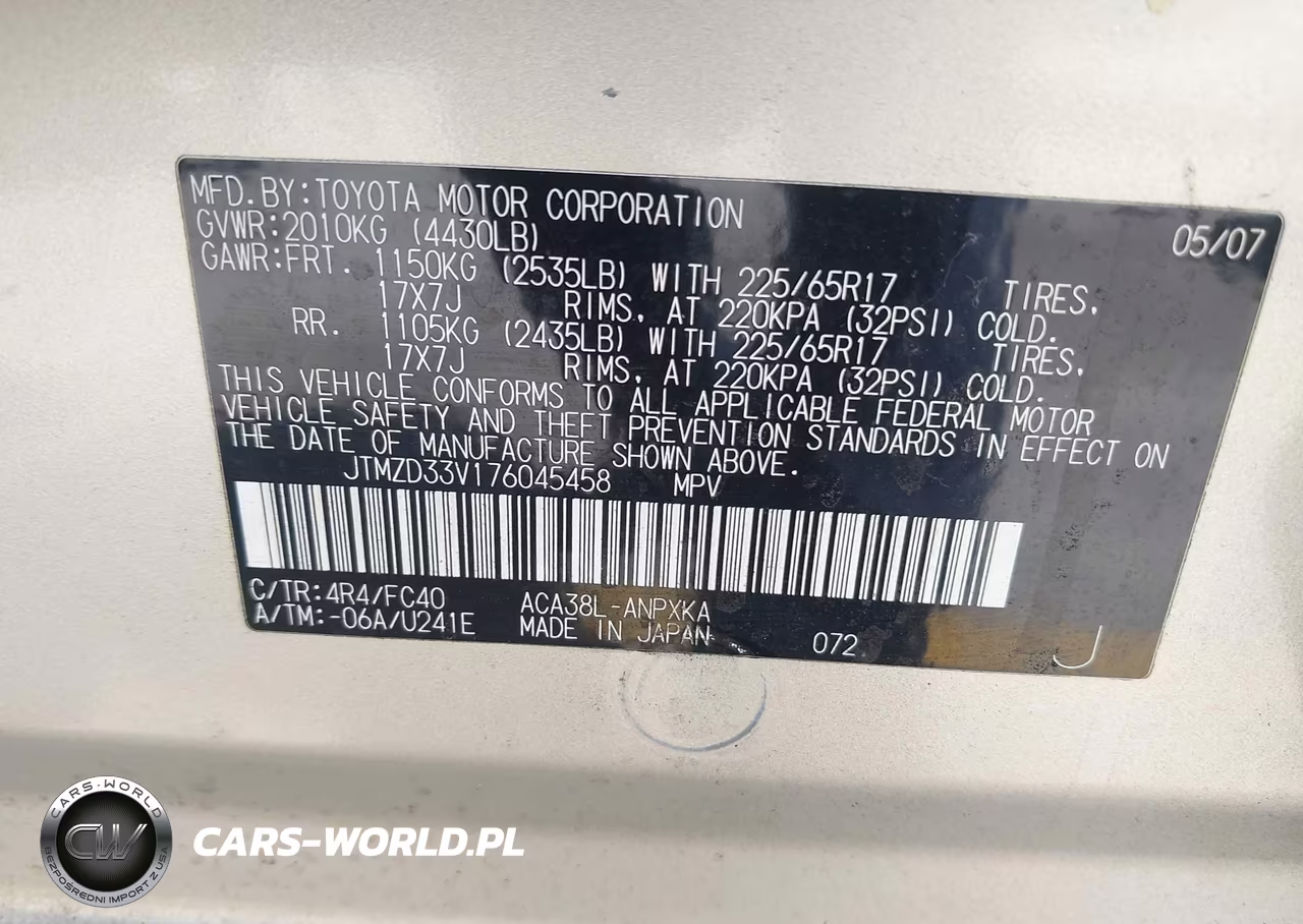 2007 Toyota Rav4 VIN:JTMZD33V176045458 - 9