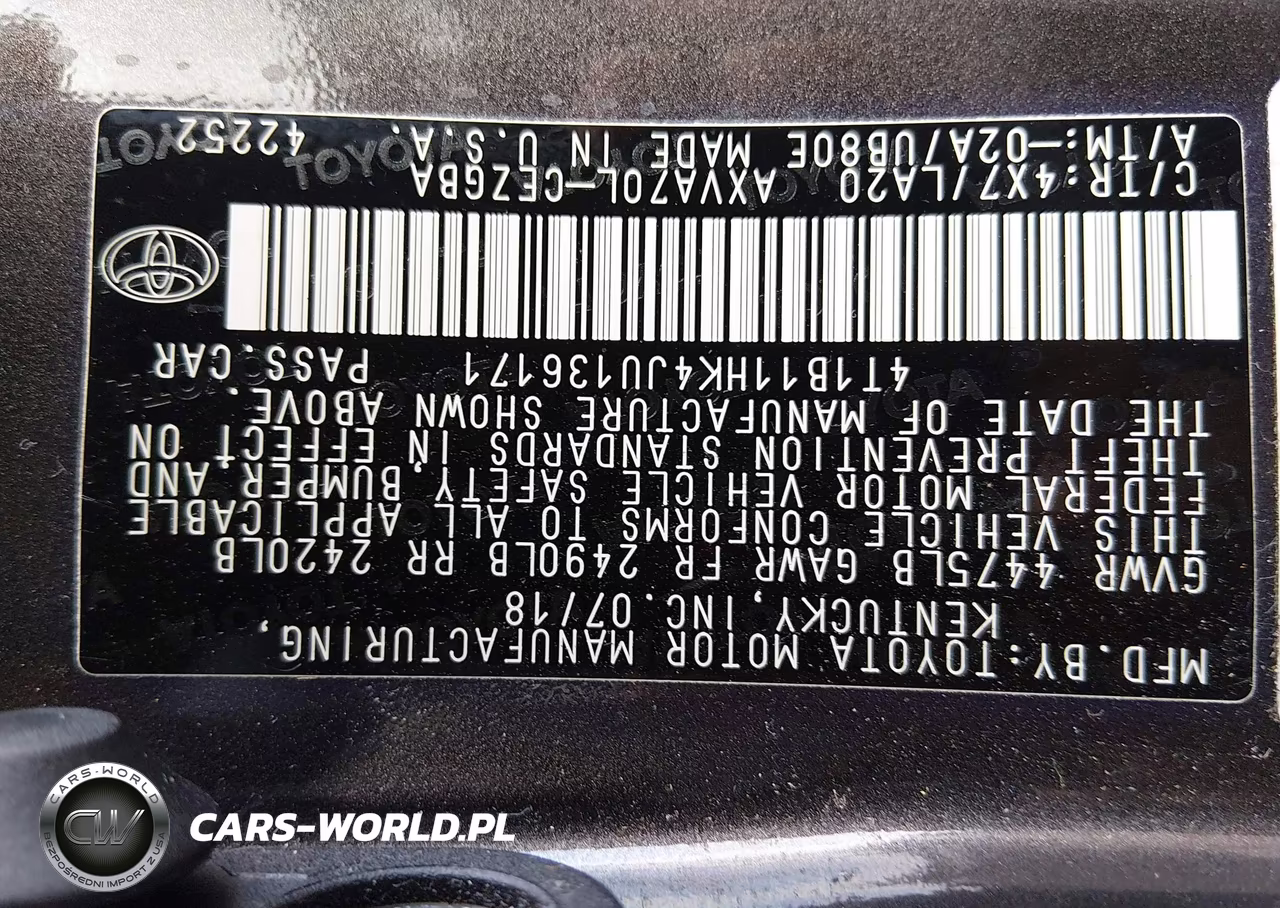 2018 Toyota Camry Xle VIN:4T1B11HK4JU136171 - 9