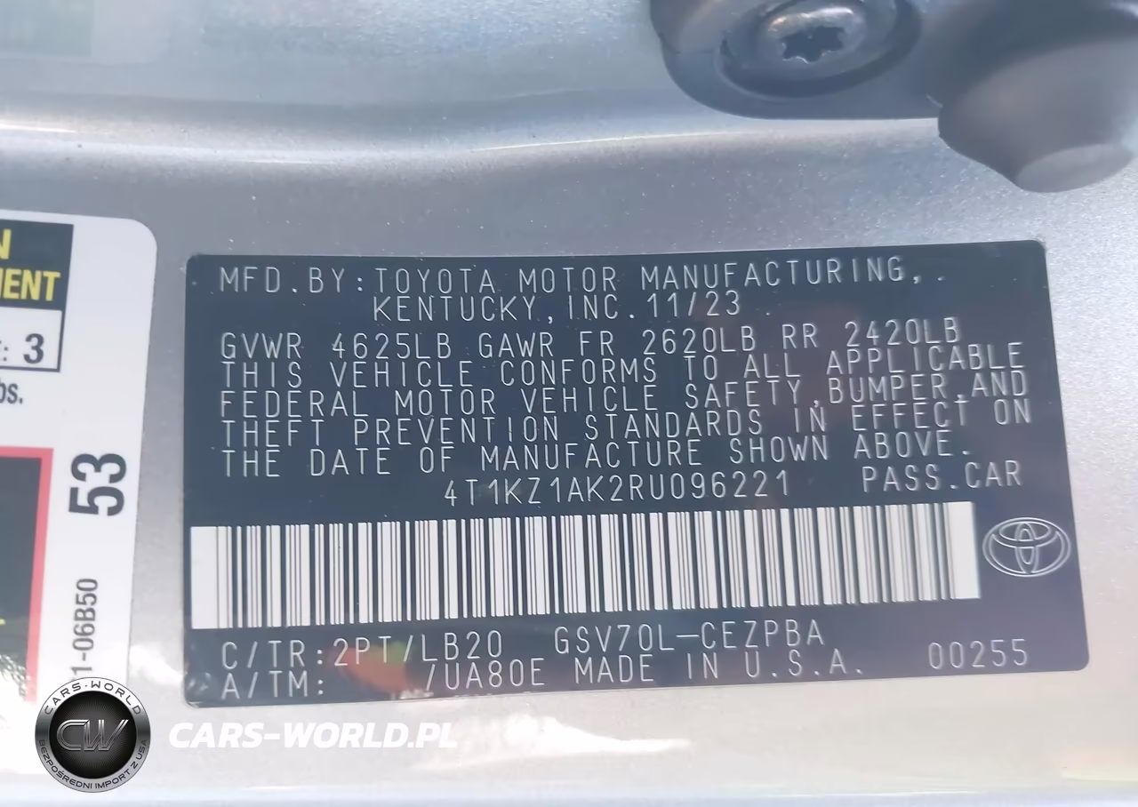 2024 Toyota Camry Xse V6 VIN:4T1KZ1AK2RU096221 - 9