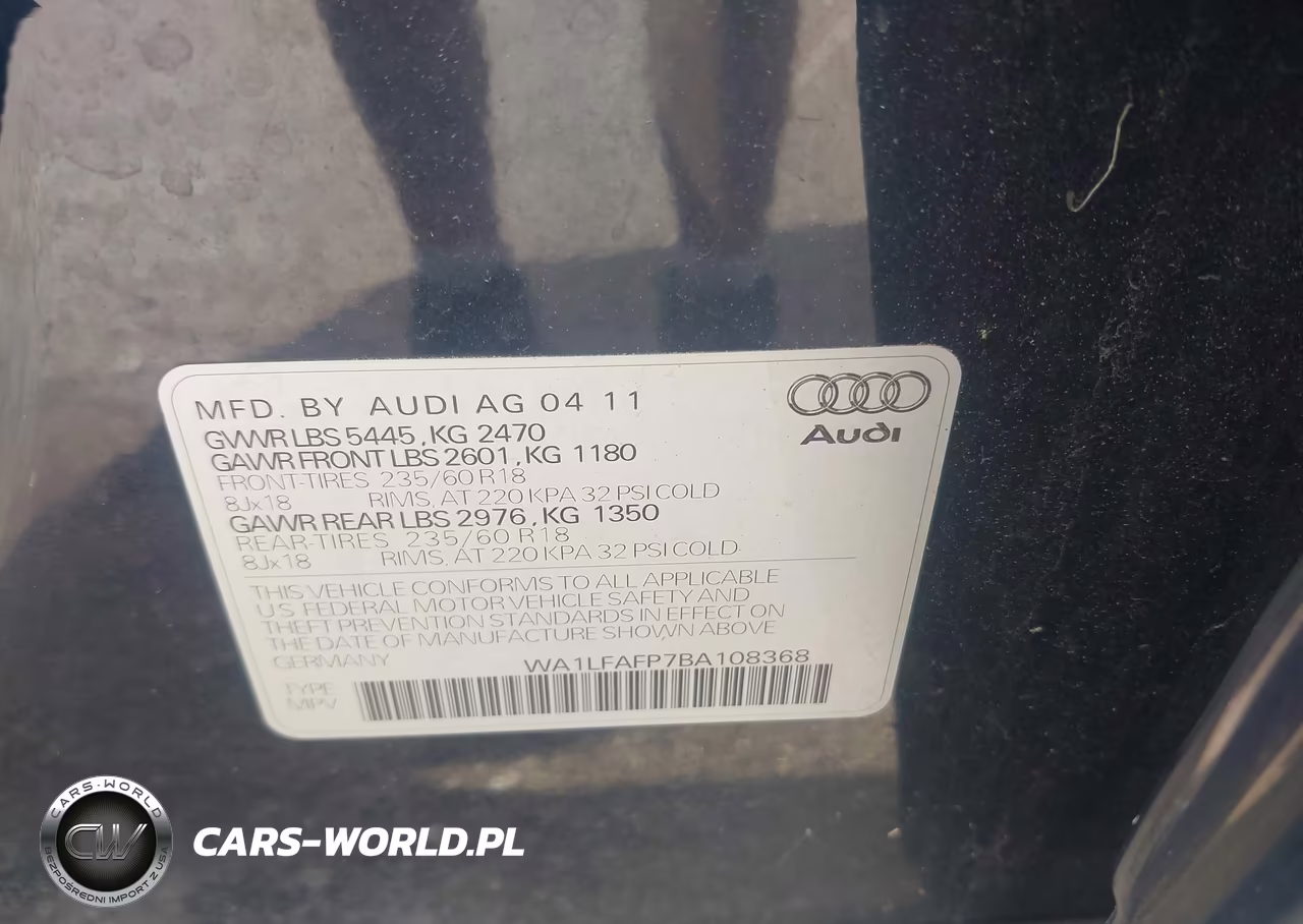 2011 Audi Q5 2.0T Premium VIN:WA1LFAFP7BA108368 - 9