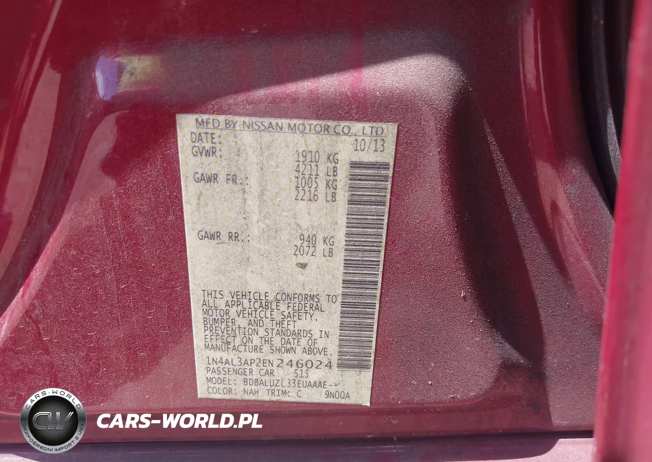 2014 Nissan Altima 2.5 Sv VIN:1N4AL3AP2EN246024 - 9