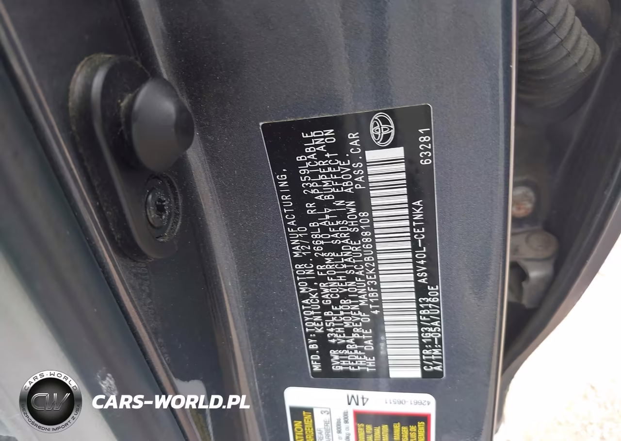 2011 Toyota Camry Le VIN:4T1BF3EK2BU688108 - 9