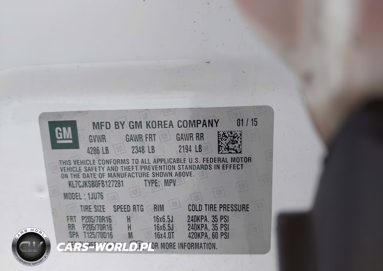 2015 Chevrolet Trax 1Ls VIN:KL7CJKSB0FB127281 - 9