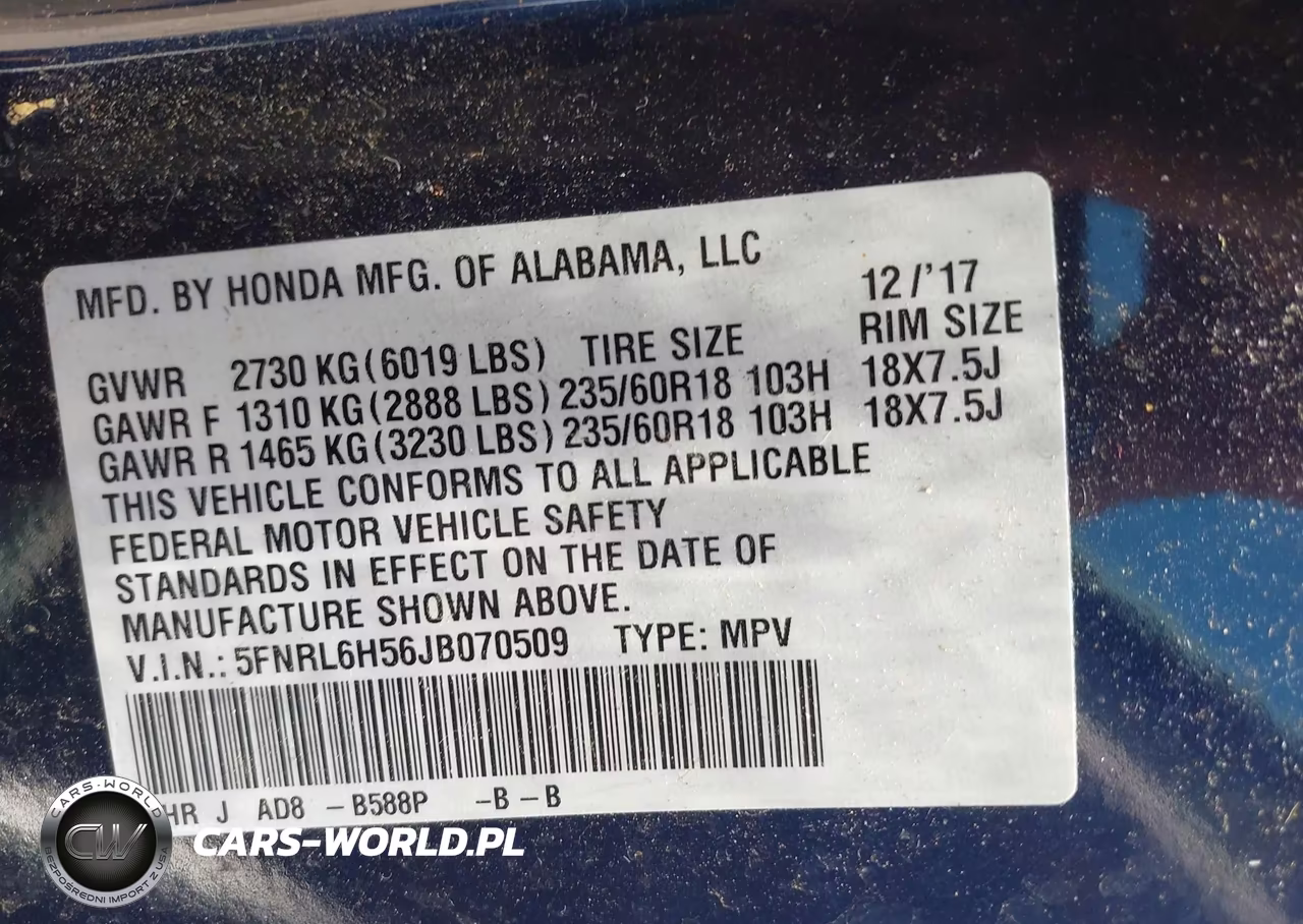2018 Honda Odyssey Ex VIN:5FNRL6H56JB070509 - 9
