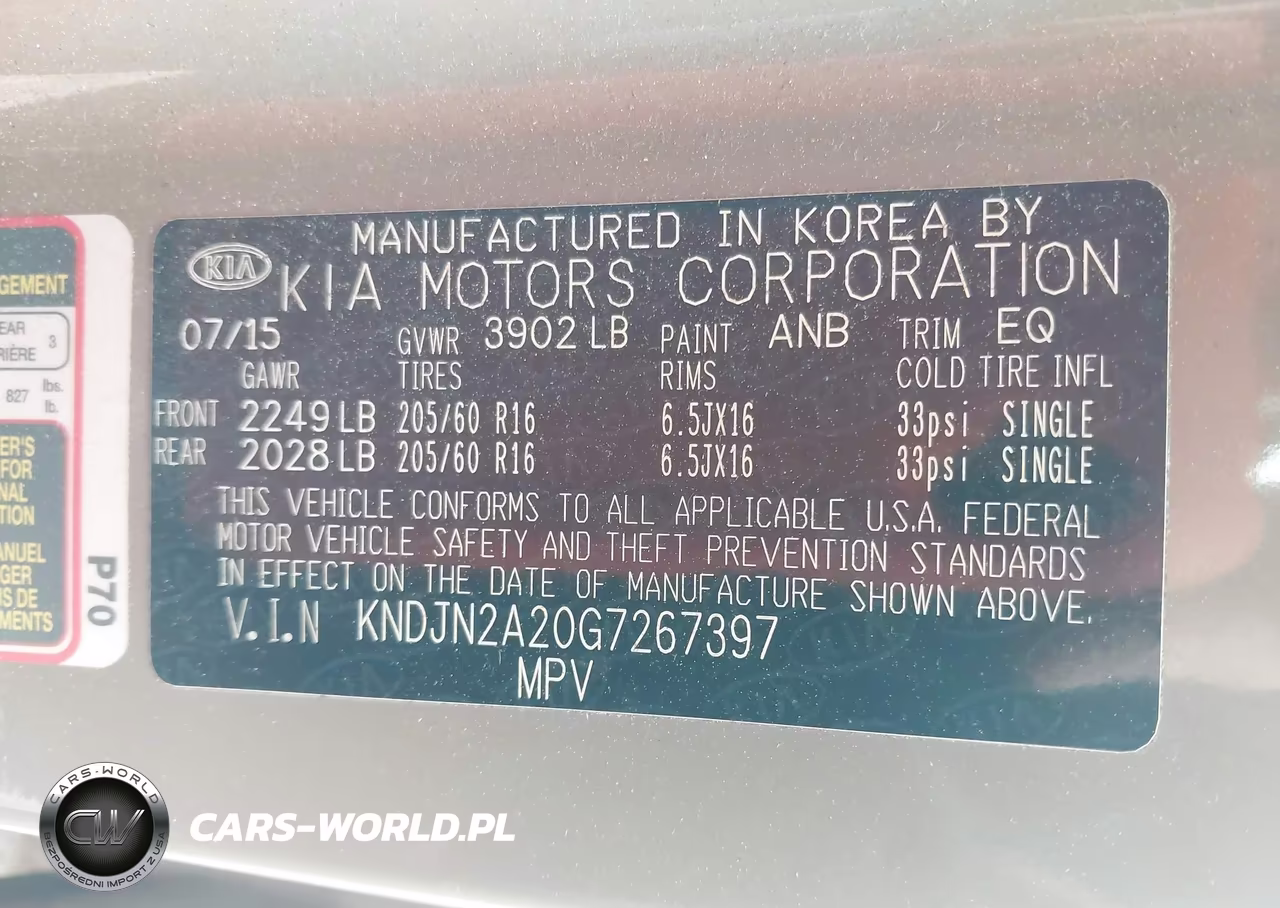 2016 Kia Soul VIN:KNDJN2A20G7267397 - 9