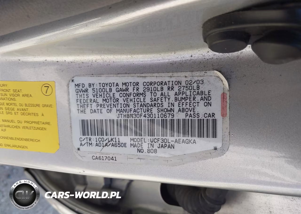 2003 Lexus Ls 430 VIN:JTHBN30F430110679 - 9