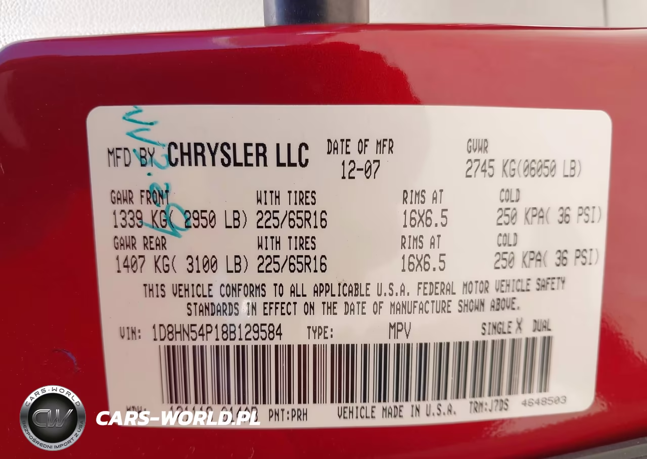 2008 Dodge Grand Caravan Sxt VIN:1D8HN54P18B129584 - 9