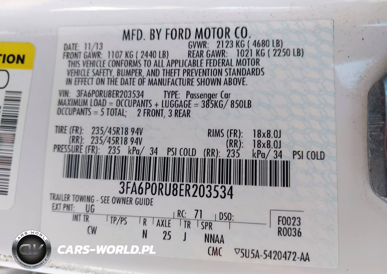 2014 Ford Fusion Hybrid Titanium VIN:3FA6P0RU8ER203534 - 9