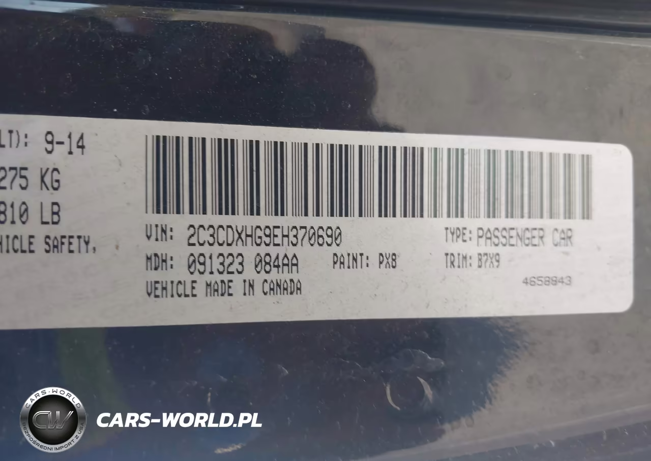 2014 Dodge Charger Sxt VIN:2C3CDXHG9EH370690 - 9