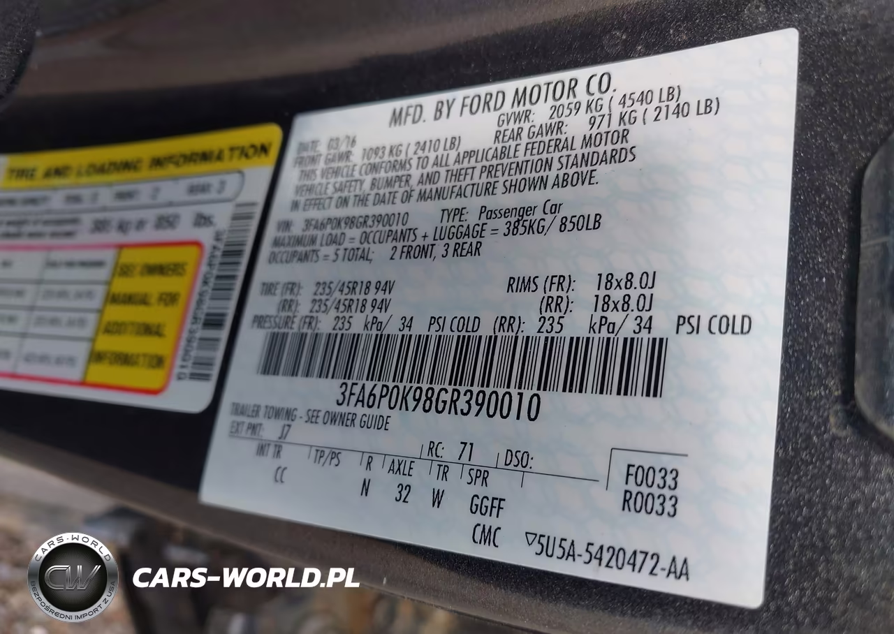 2016 Ford Fusion Titanium VIN:3FA6P0K98GR390010 - 9