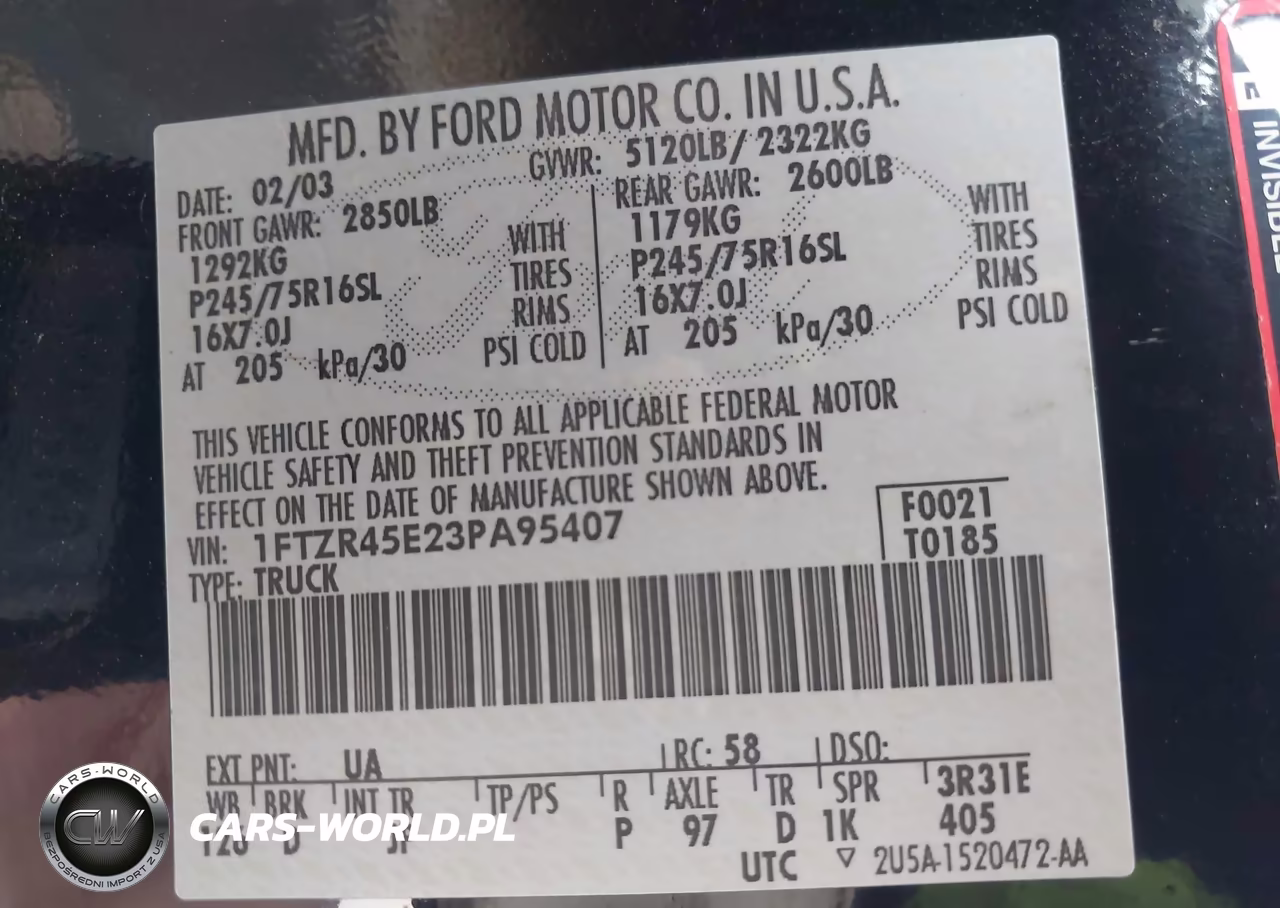 2003 Ford Ranger Edge-Xlt VIN:1FTZR45E23PA95407 - 9