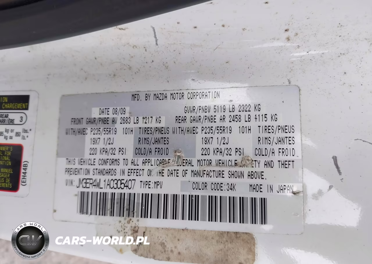 2010 Mazda Cx-7 S Grand Touring VIN:JM3ER4WL1A0305407 - 9