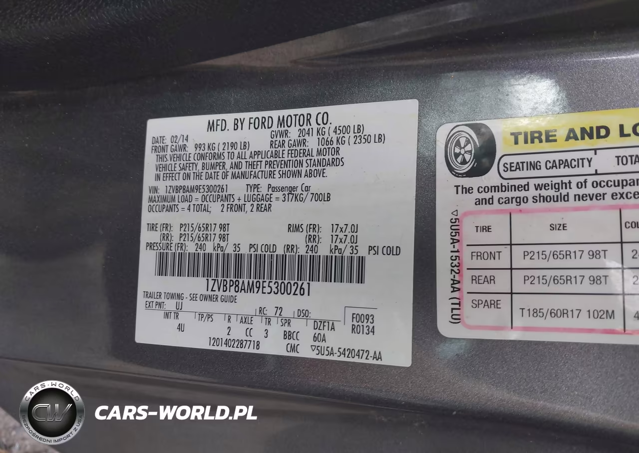 2014 Ford Mustang V6 Premium VIN:1ZVBP8AM9E5300261 - 9