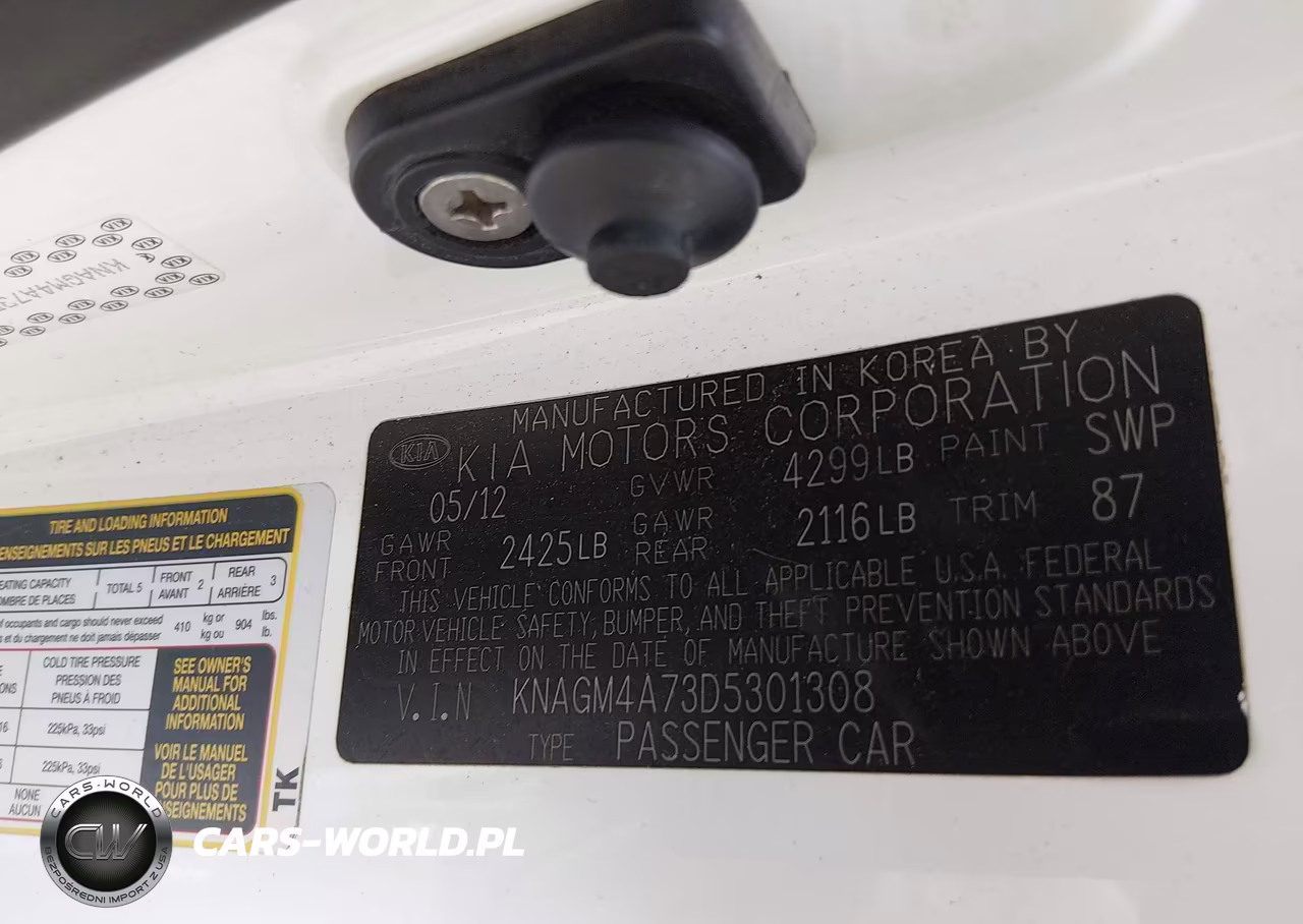 2013 Kia Optima Lx VIN:KNAGM4A73D5301308 - 9