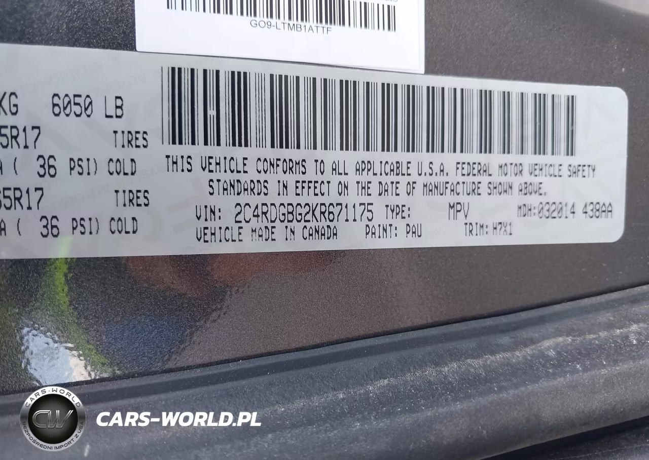 2019 Dodge Grand Caravan Se VIN:2C4RDGBG2KR671175 - 9