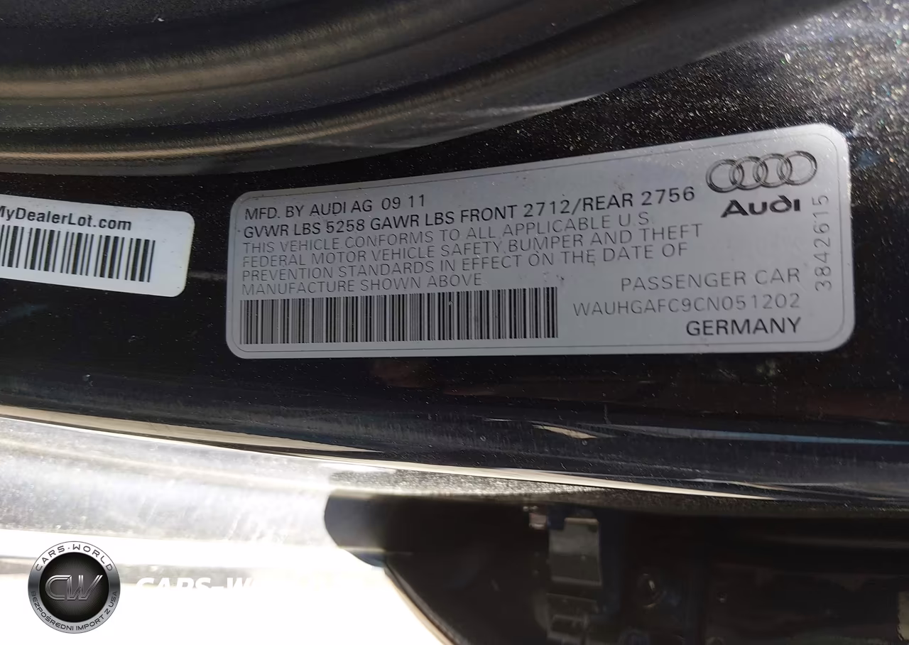 2012 Audi A6 3.0 Premium VIN:WAUHGAFC9CN051202 - 9