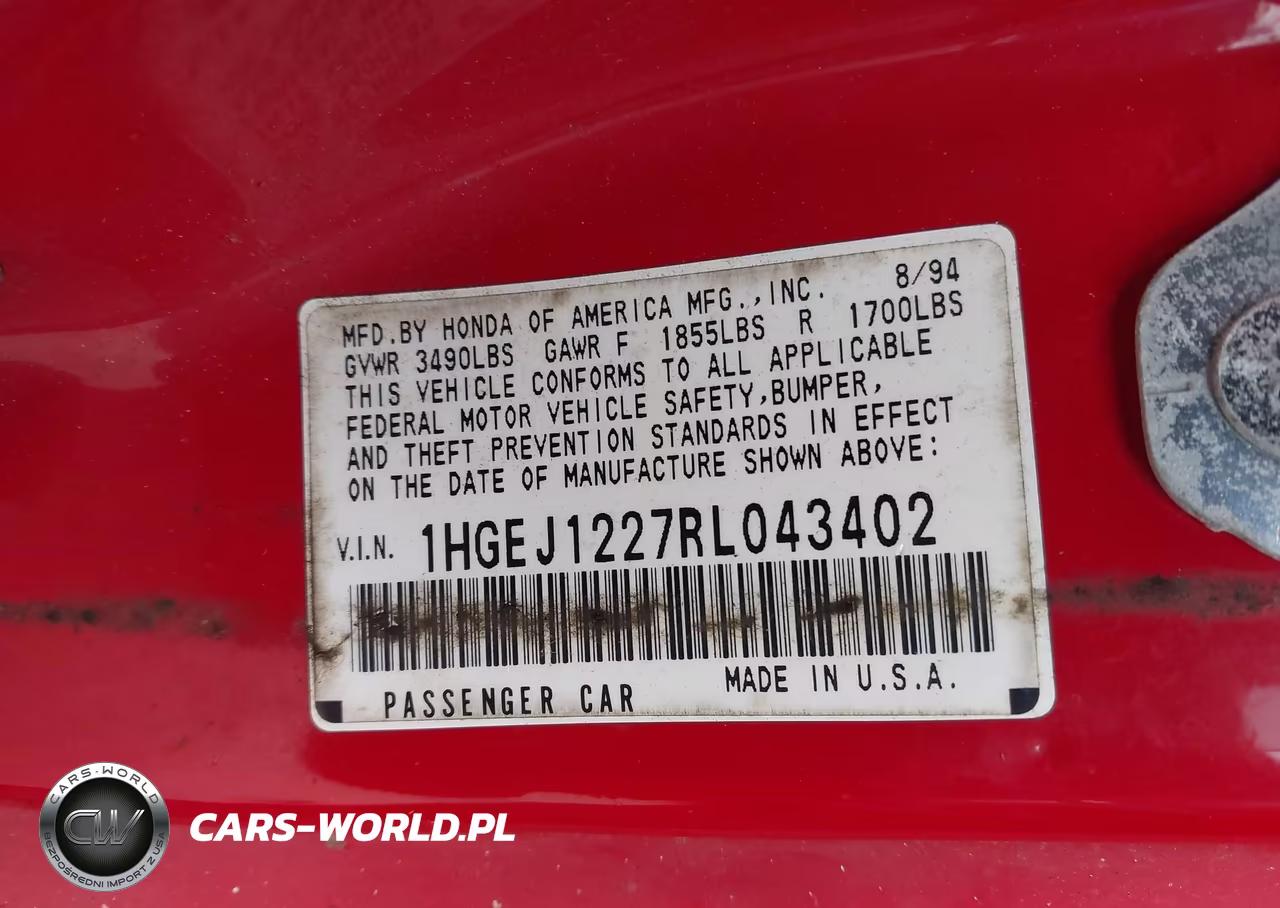 1994 Honda Civic Ex VIN:1HGEJ1227RL043402 - 9