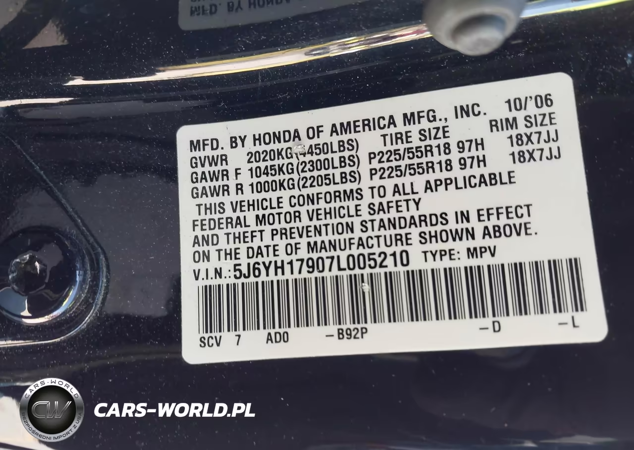 2007 Honda Element Sc VIN:5J6YH17907L005210 - 9
