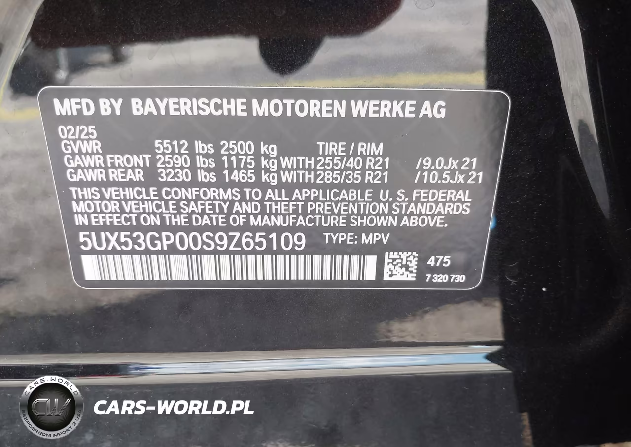 2025 BMW X3 30 xDrive VIN:5UX53GP00S9Z65109 - 9