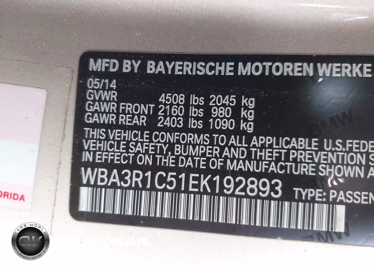 2014 BMW 435I VIN:WBA3R1C51EK192893 - 9