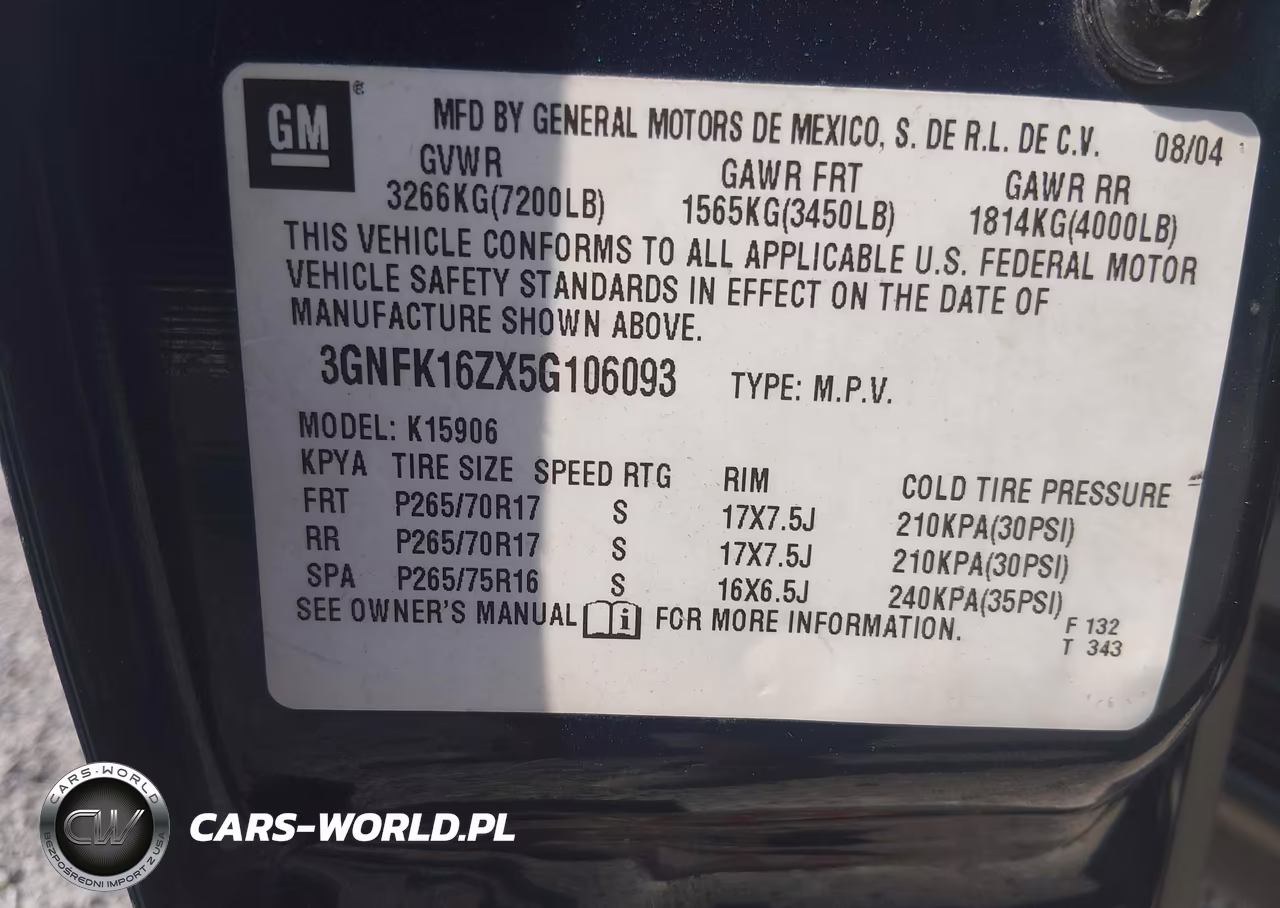 2005 Chevrolet Suburban 1500 Z71 VIN:3GNFK16ZX5G106093 - 9