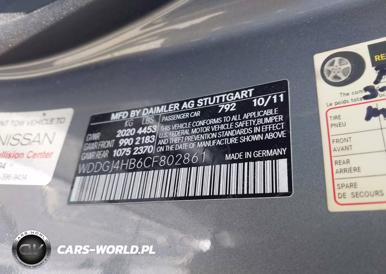 2012 Mercedes-Benz C 250 VIN:WDDGJ4HB6CF802861 - 9