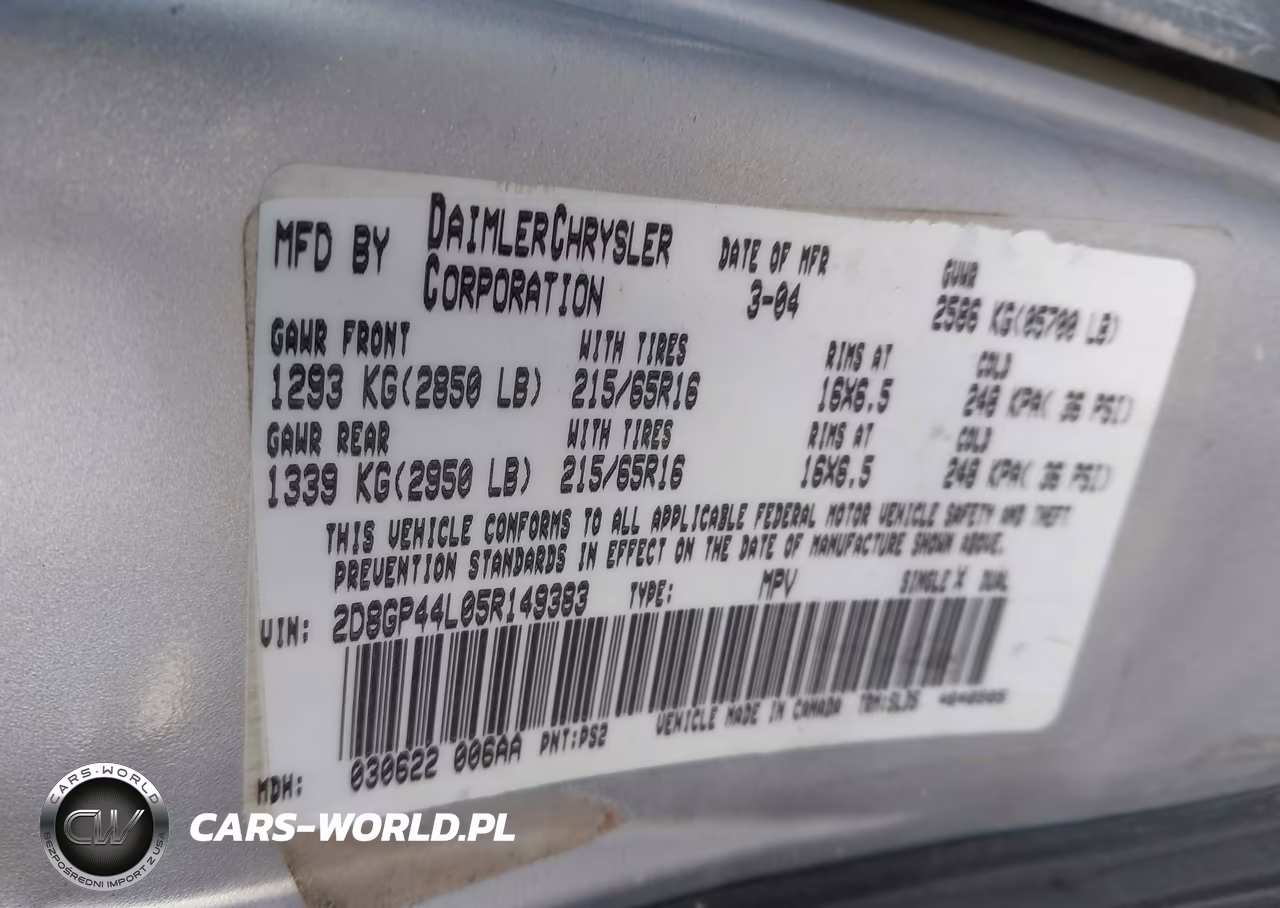2005 Dodge Grand Caravan Sxt VIN:2D8GP44L05R149383 - 9