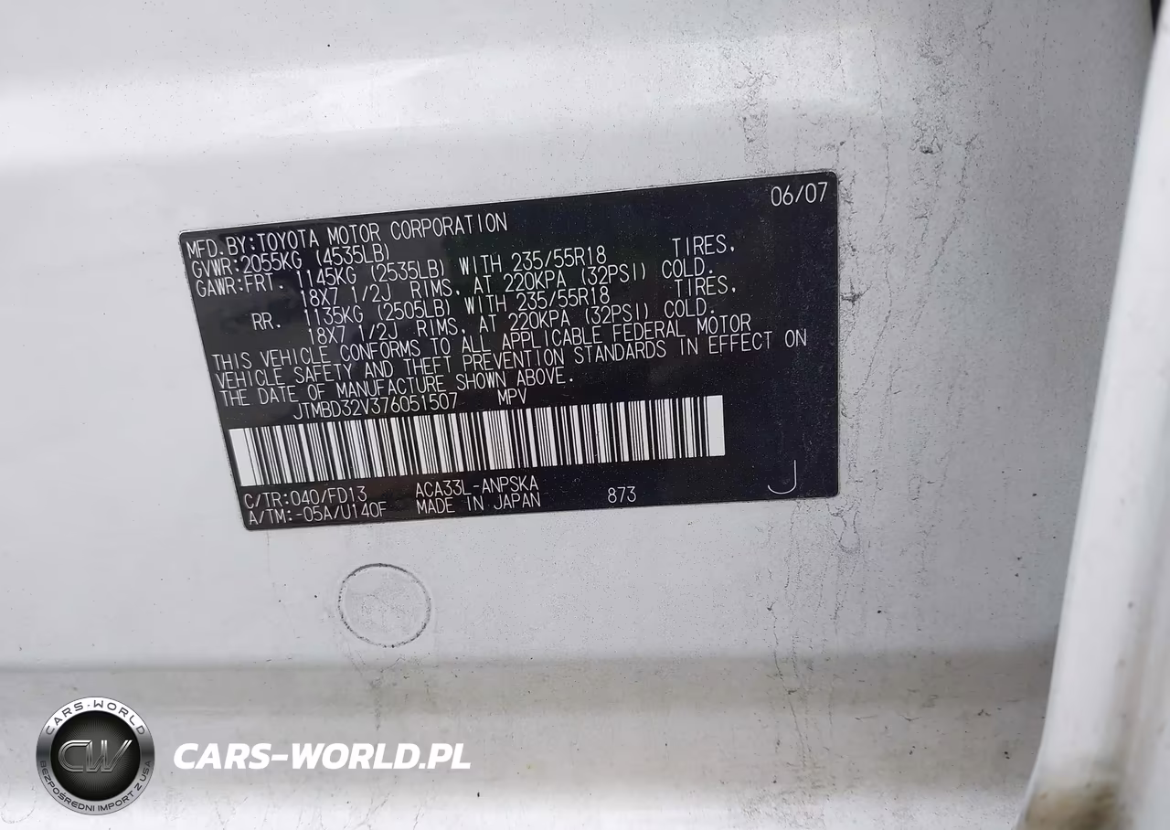 2007 Toyota Rav4 Sport VIN:JTMBD32V376051507 - 9