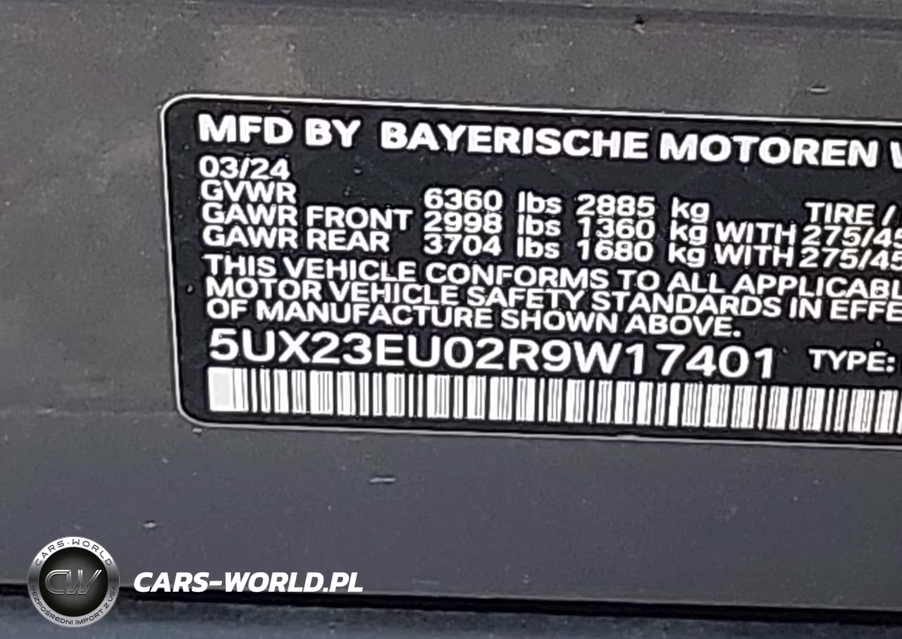 2024 BMW X5 xDrive40I VIN:5UX23EU02R9W17401 - 9