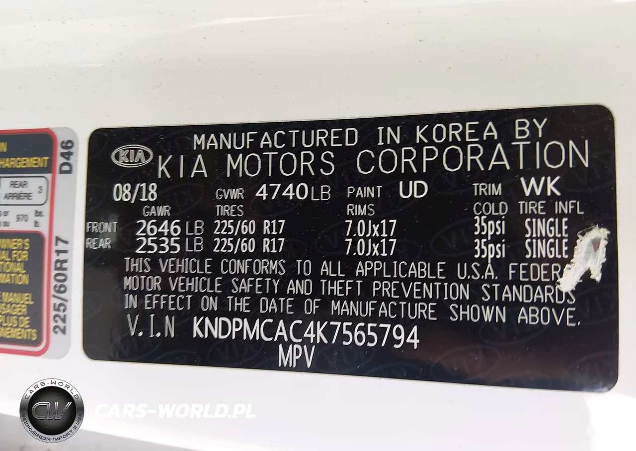2019 Kia Sportage Lx VIN:KNDPMCAC4K7565794 - 9