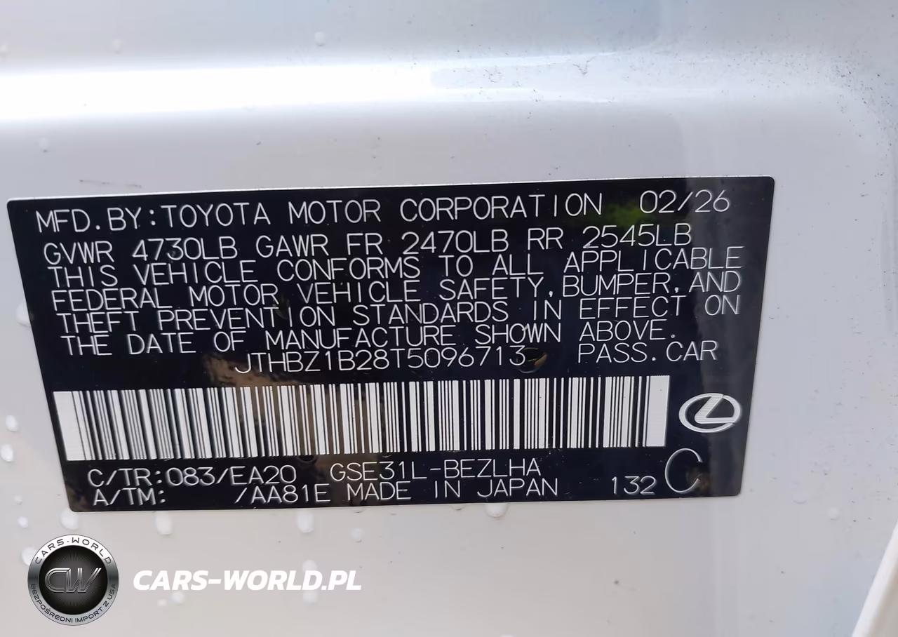 2026 Lexus Is 350 F Sport Design VIN:JTHBZ1B28T5096713 - 9