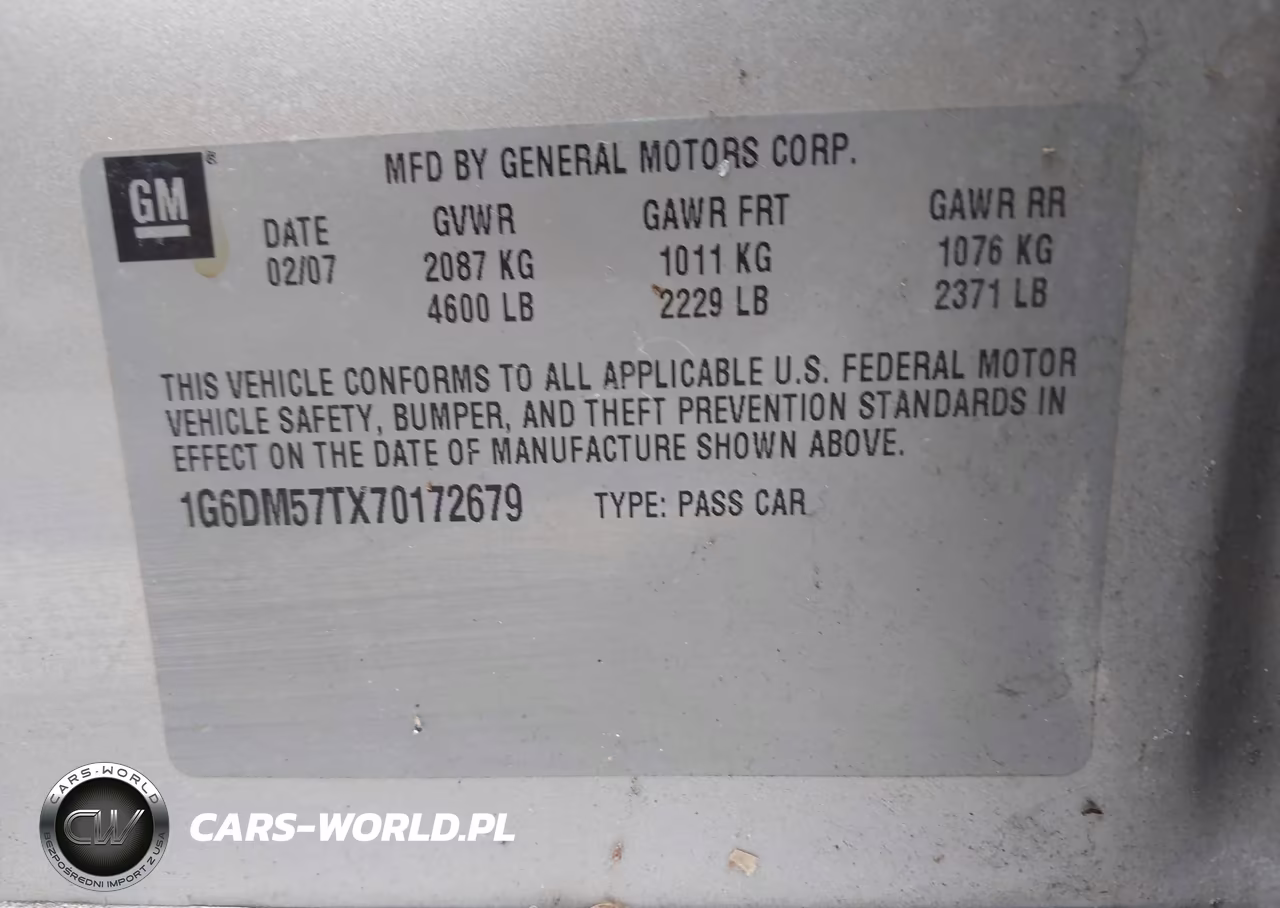 2007 Cadillac Cts Standard VIN:1G6DM57TX70172679 - 9
