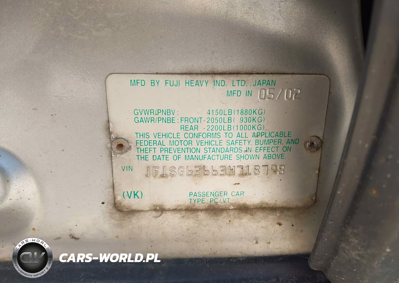 2003 Subaru Forester X VIN:JF1SG63663H718798 - 9
